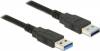 POWERTECH Καλώδιο USB 3.0 (A) σε USB 3.0 (A), 1.5m, μαύρο | CAB-U106